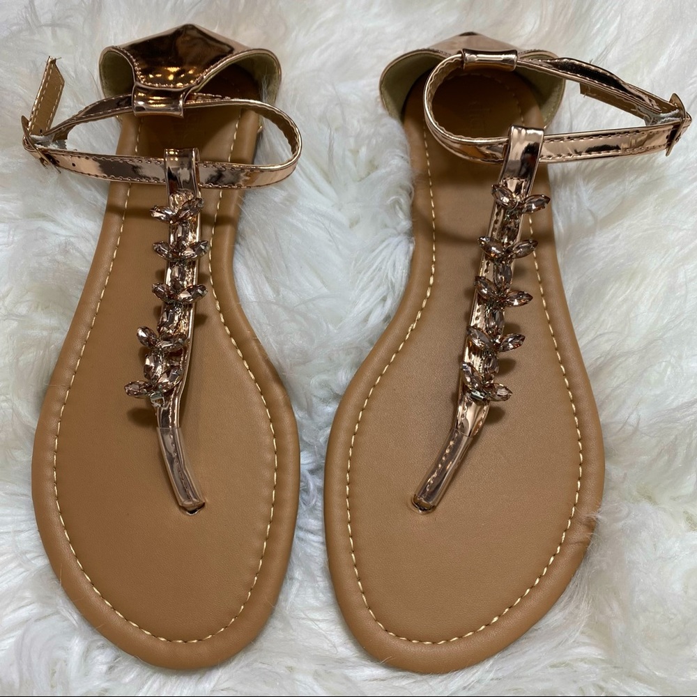 Rose Gold Sandals Charlotte Russe
